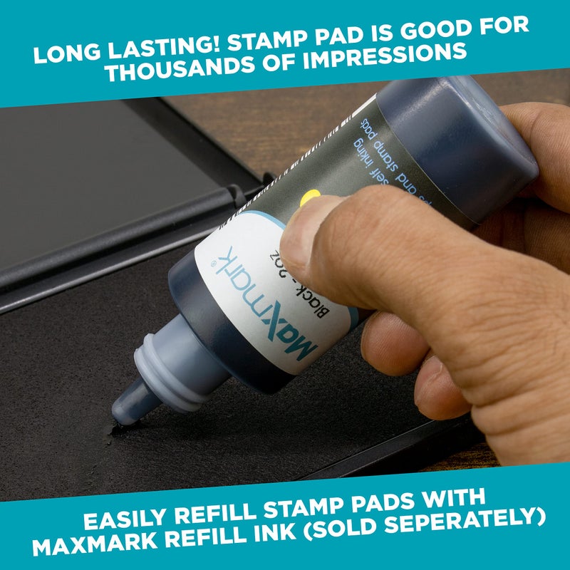 MaxMark Large Brown Stamp Pad - 2-3/4" by 4-1/4" - Premium Quality Felt Pad - Image 4